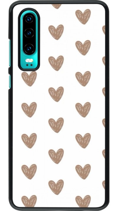 Coque Huawei P30 - Autumn 2024 brown hearts