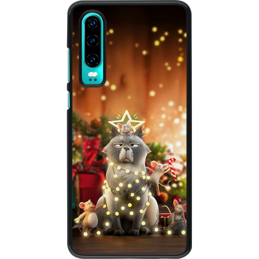 Coque Huawei P30 - Christmas 25 Xmas Cat