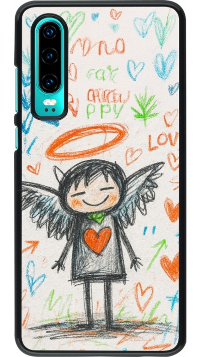 Coque Huawei P30 - Little Angel Sketch Love