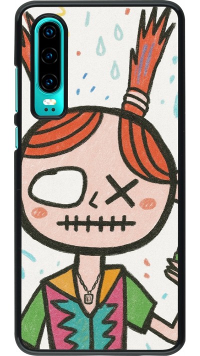 Coque Huawei P30 - Little Girl Sketch