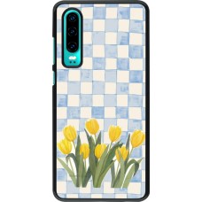 Coque Huawei P30 - Blue vichy tulips 2026