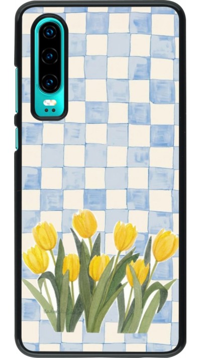 Coque Huawei P30 - Blue vichy tulips 2026
