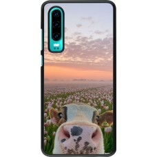 Coque Huawei P30 - Cow with tulips 2026
