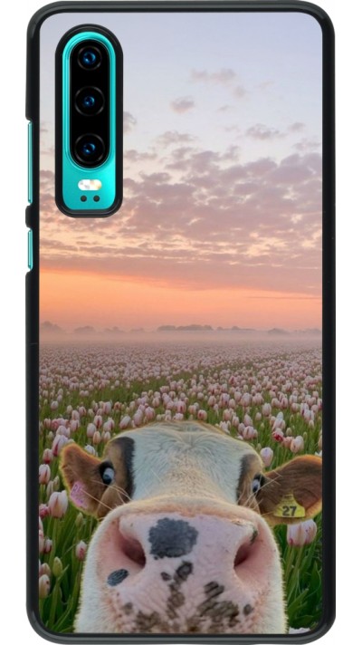 Coque Huawei P30 - Cow with tulips 2026