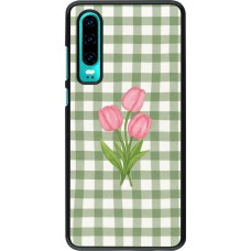Coque Huawei P30 - Green vichy tulips 2026