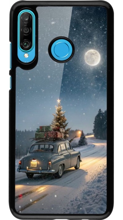 Coque Huawei P30 Lite - Christmas 25 Car with Tree Xmas