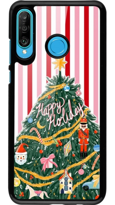 Coque Huawei P30 Lite - Christmas 25 Happy Holiday