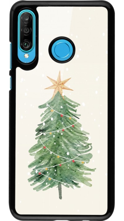 Coque Huawei P30 Lite - Christmas 25 Sketch Tree