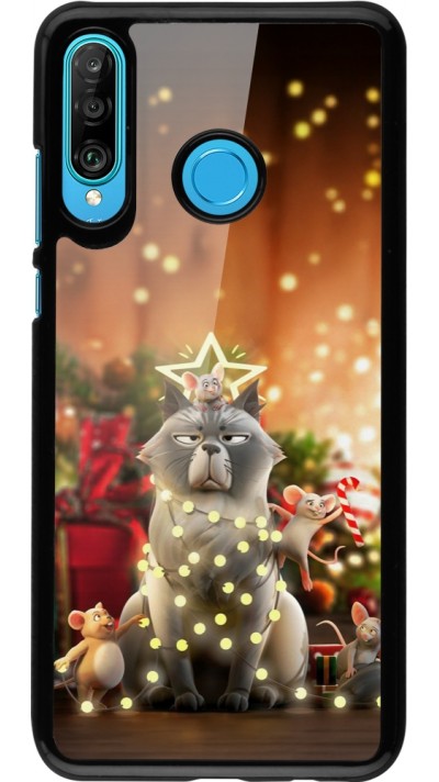 Coque Huawei P30 Lite - Christmas 25 Xmas Cat