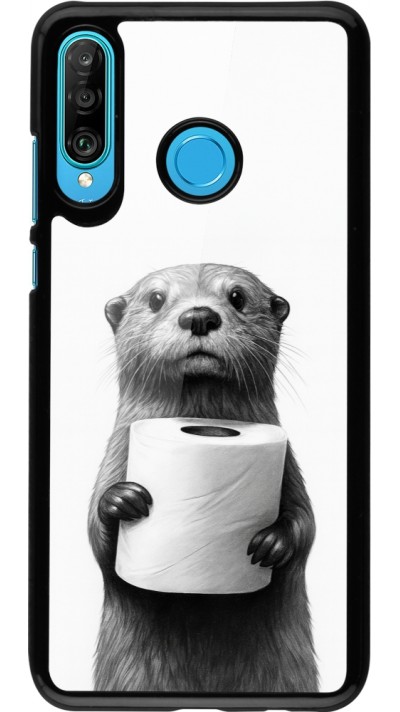 Huawei P30 Lite Case Hülle - Otter Toilettenpapier