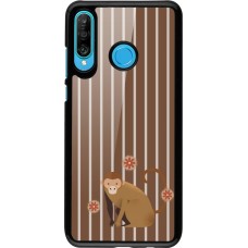Huawei P30 Lite Case Hülle - Monkey with stripes