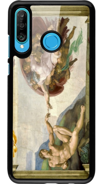 Coque Huawei P30 Lite - Tableau art - La Création d’Adam - Michel-Ange