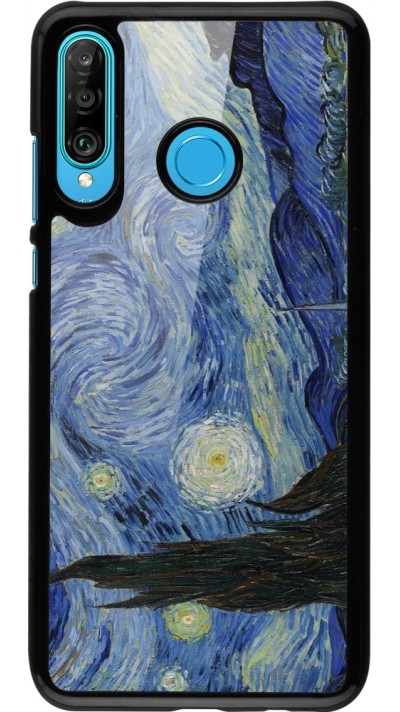 Coque Huawei P30 Lite - Tableau art - La Nuit étoilée - Van Gogh