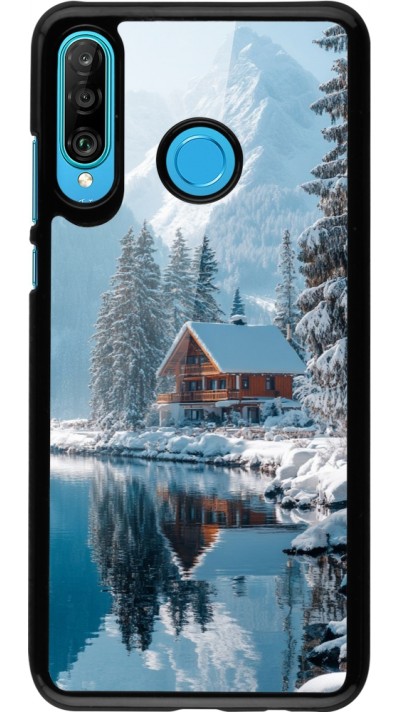 Coque Huawei P30 Lite - Winter 25 Winter house forest day