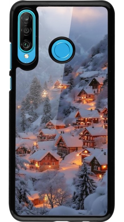 Coque Huawei P30 Lite - Winter 25 Winter snowy village