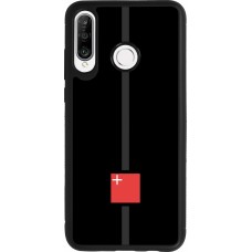 Huawei P30 Lite Case Hülle - Silikon schwarz Kanton SZ schwarz