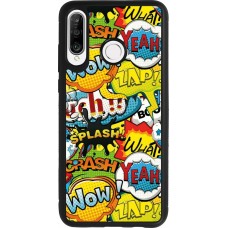 Huawei P30 Lite Case Hülle - Silikon schwarz Cartoons slogans
