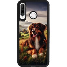 Huawei P30 Lite Case Hülle - Silikon schwarz Hund Land Schweiz