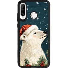 Huawei P30 Lite Case Hülle - Silikon schwarz Christmas 25 Bear