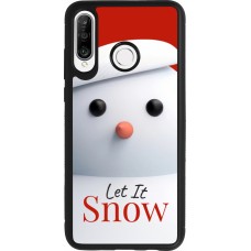 Huawei P30 Lite Case Hülle - Silikon schwarz Christmas 25 Xmas Snowman