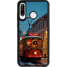 Huawei P30 Lite Case Hülle - Silikon schwarz Christmas 25 Xmas Train