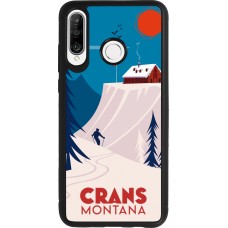 Huawei P30 Lite Case Hülle - Silikon schwarz Crans-Montana Cabane