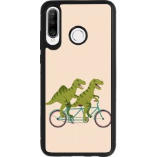 Huawei P30 Lite Case Hülle - Silikon schwarz Dinosaurs on bikes 2026
