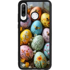 Coque Huawei P30 Lite - Silicone rigide noir Easter 2026 Eggs with bees