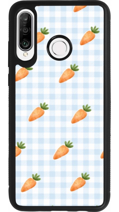 Coque Huawei P30 Lite - Silicone rigide noir Easter 2026 Pattern carrots