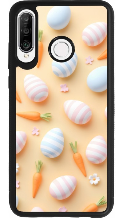 Coque Huawei P30 Lite - Silicone rigide noir Easter 2026 Pattern Easter