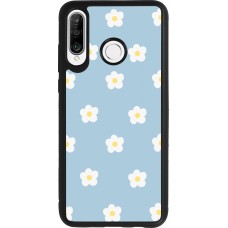 Huawei P30 Lite Case Hülle - Silikon schwarz Easter 2024 daisy flower