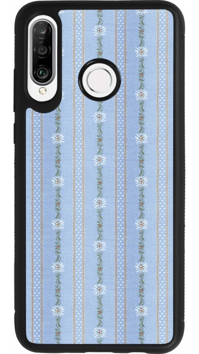 Huawei P30 Lite Case Hülle - Silikon schwarz Edelweiss