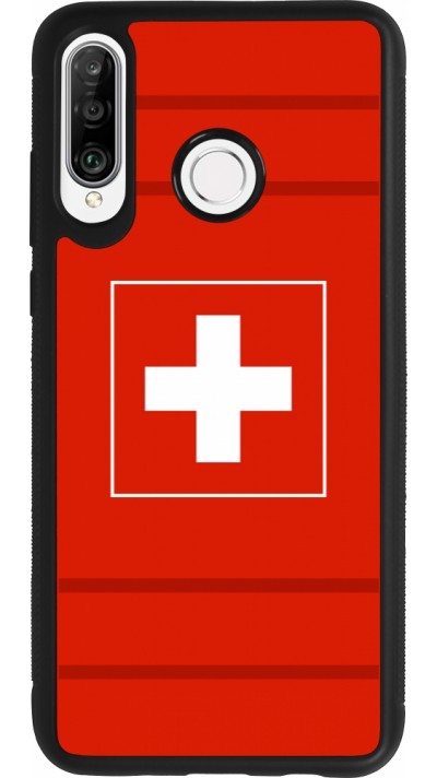 Huawei P30 Lite Case Hülle - Silikon schwarz Euro 2020 Switzerland