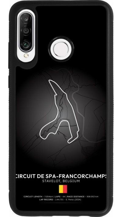 Huawei P30 Lite Case Hülle - Silikon schwarz F1 Track 2025 Belgium