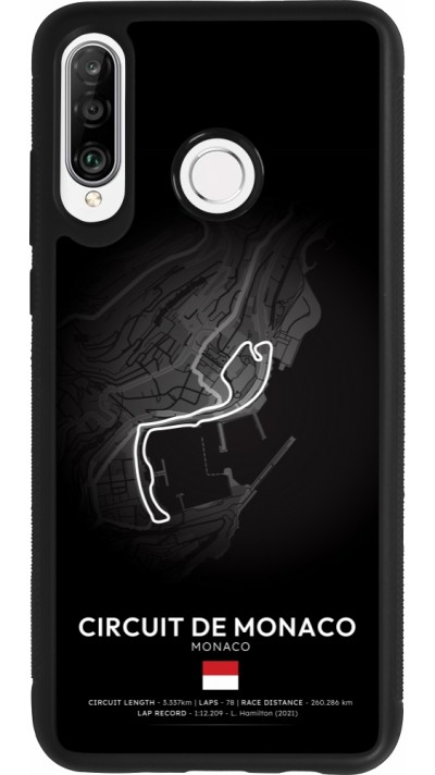 Huawei P30 Lite Case Hülle - Silikon schwarz F1 Track 2025 Monaco