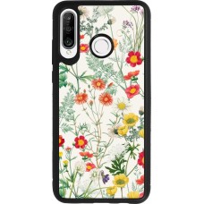 Huawei P30 Lite Case Hülle - Silikon schwarz Flora Botanical Wildlife