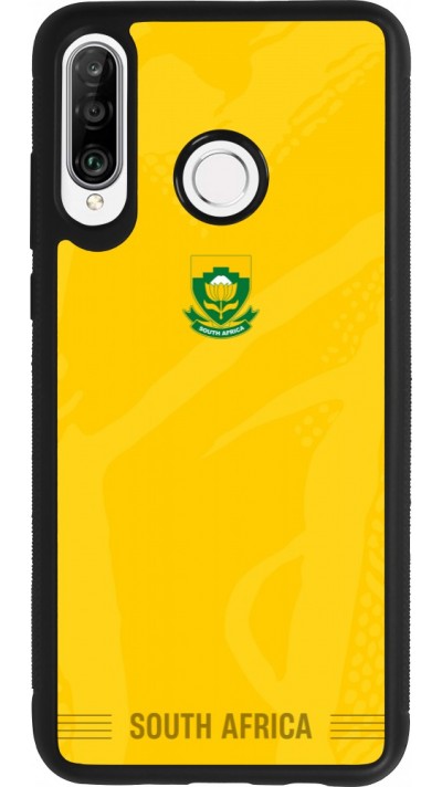 Coque Huawei P30 Lite - Silicone rigide noir Maillot de football Afrique du Sud 2026 personnalisable