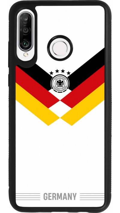 Coque Huawei P30 Lite - Silicone rigide noir Maillot de football Allemagne 2026 personnalisable