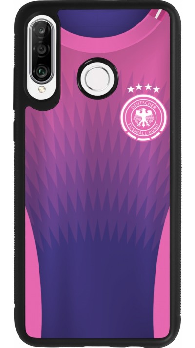 Huawei P30 Lite Case Hülle - Silikon schwarz Deutschland Away personalisierbares Fussballtrikot