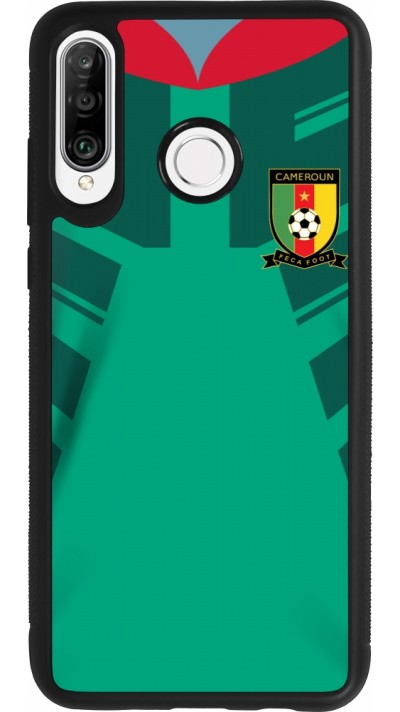 Huawei P30 Lite Case Hülle - Silikon schwarz Kamerun 2022 personalisierbares Fussballtrikot
