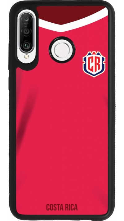 Huawei P30 Lite Case Hülle - Silikon schwarz Costa Rica 2022 personalisierbares Fussballtrikot