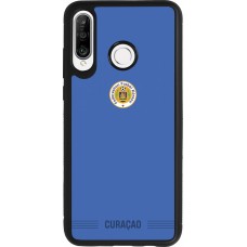 Coque Huawei P30 Lite - Silicone rigide noir Maillot de football Curaçao 2026 personnalisable