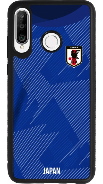 Huawei P30 Lite Case Hülle - Silikon schwarz Japan 2022 personalisierbares Fussballtrikot