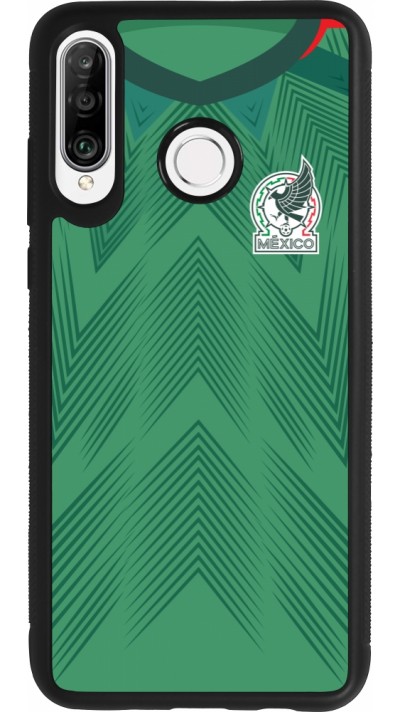 Huawei P30 Lite Case Hülle - Silikon schwarz Mexiko 2022 personalisierbares Fussballtrikot