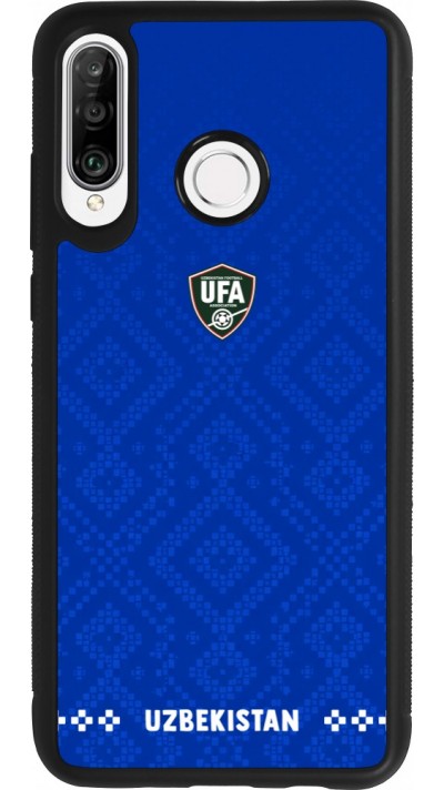 Coque Huawei P30 Lite - Silicone rigide noir Maillot de football Ouzbékistan 2026 personnalisable