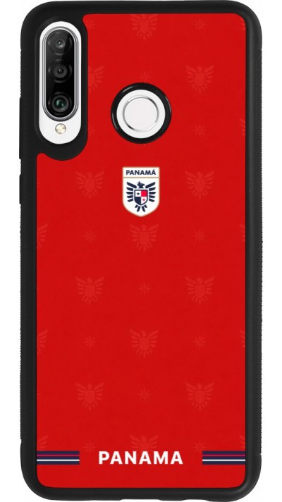 Coque Huawei P30 Lite - Silicone rigide noir Maillot de football Panama 2026 personnalisable