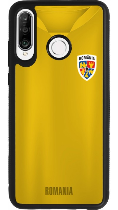 Huawei P30 Lite Case Hülle - Silikon schwarz Fussballtrikot Rumänien