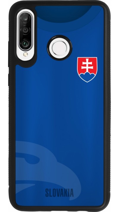 Huawei P30 Lite Case Hülle - Silikon schwarz Fussballtrikot Slowakei