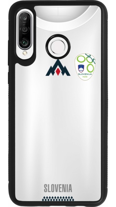 Huawei P30 Lite Case Hülle - Silikon schwarz Fussballtrikot Slowenien