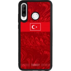 Coque Huawei P30 Lite - Silicone rigide noir Maillot de football Turquie 2026 personnalisable
